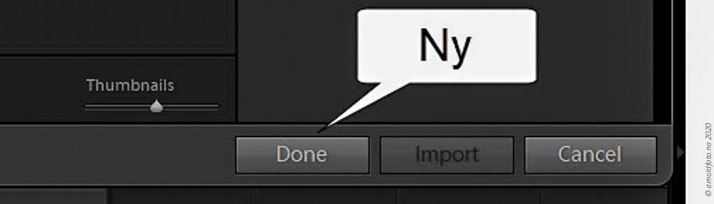 Ny knapp i importskjermbildet gjør at du kan lagre importinnstillinger uten å importere noen bilder