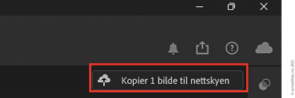 Lightroom - nå både Cloud og Lokal. Kopier et bilde til skylageret i Lightroom